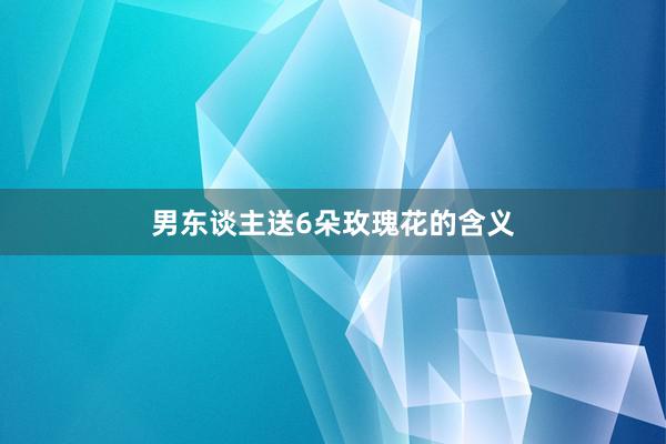 男东谈主送6朵玫瑰花的含义